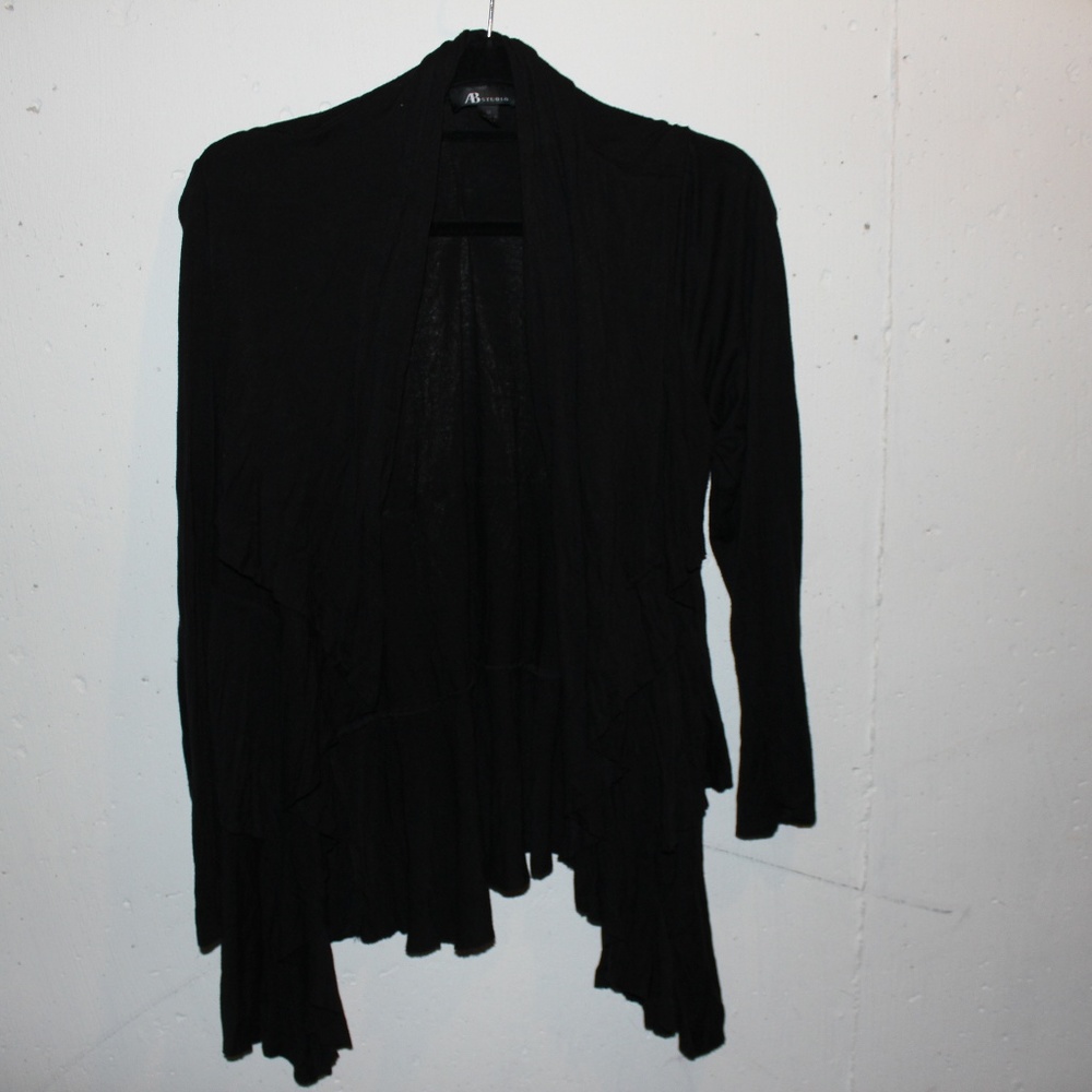 Black AB Studio layered cardigan